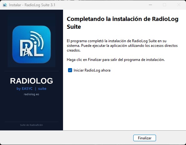 asistente de instalación